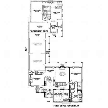 Floorplan 1 for House Plan #053-01777