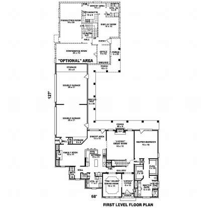 Floorplan 1 for House Plan #053-01778