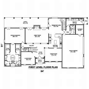 Floorplan 1 for House Plan #053-01780