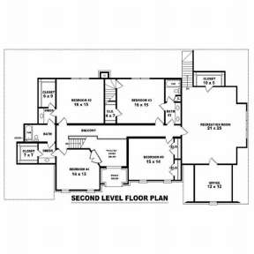 Floorplan 2 for House Plan #053-01780