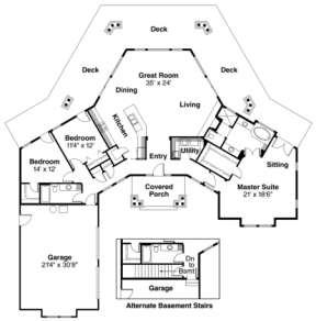 Floorplan for House Plan #035-00286