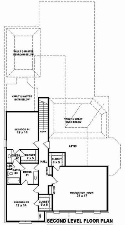 Floorplan 2 for House Plan #053-01788