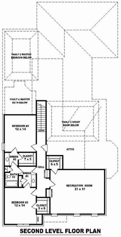 Floorplan 2 for House Plan #053-01789