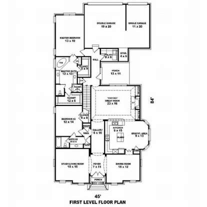 Floorplan 1 for House Plan #053-01792