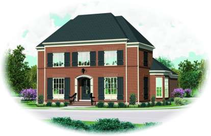 French Country House Plan #053-01793 Elevation Photo