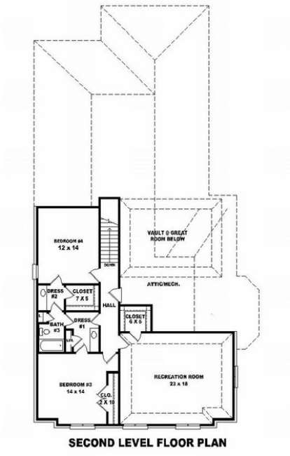Floorplan 2 for House Plan #053-01793
