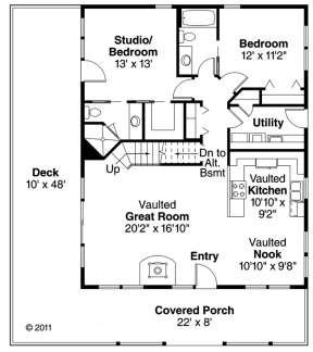 Floorplan 1 for House Plan #035-00287