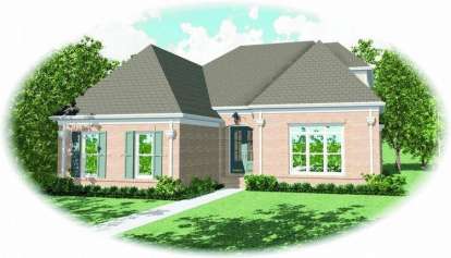 French Country House Plan #053-01798 Elevation Photo