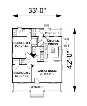 Floorplan 1 for House Plan #1776-00006