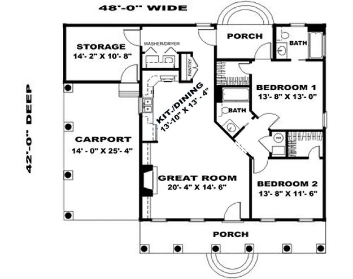 Floorplan 1 for House Plan #1776-00008