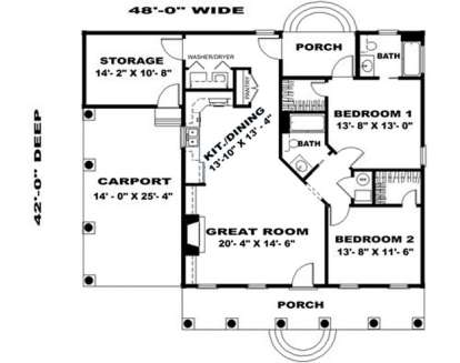 Floorplan1 for House Plan #1776-00008