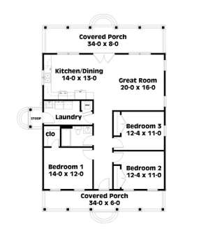 Floorplan 1 for House Plan #1776-00011