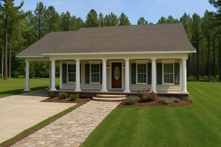 House Plan House Plan #9399 Angled Front Elevation