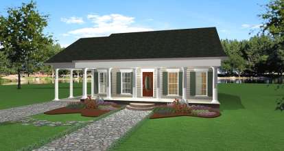 2 Bed, 2 Bath, 1301 Square Foot House Plan - #1776-00013