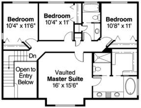 Second Floor for House Plan #035-00289