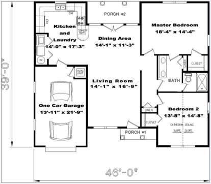 Floorplan1 for House Plan #1776-00016