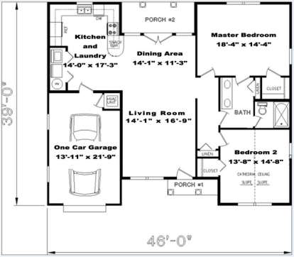 Floorplan 1 for House Plan #1776-00016