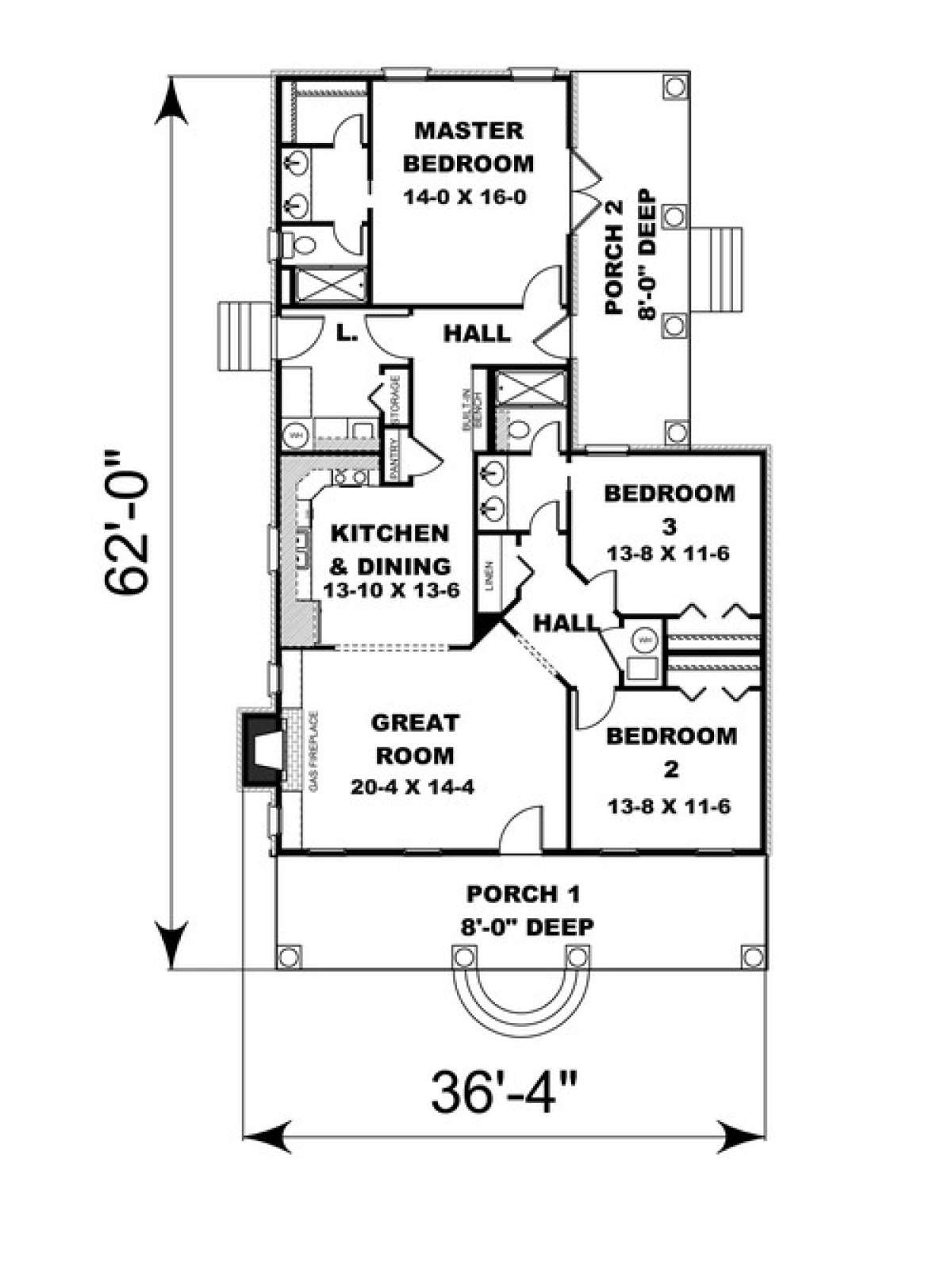 Floorplan 1 for House Plan #1776-00019