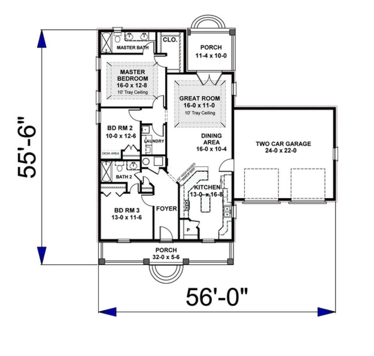 Floorplan 1 for House Plan #1776-00020