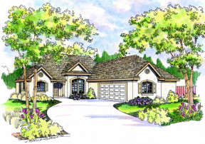 Florida House Plan #035-00290 Elevation Photo