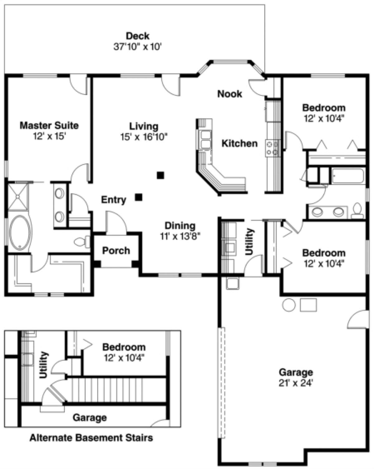 Floorplan for House Plan #035-00290