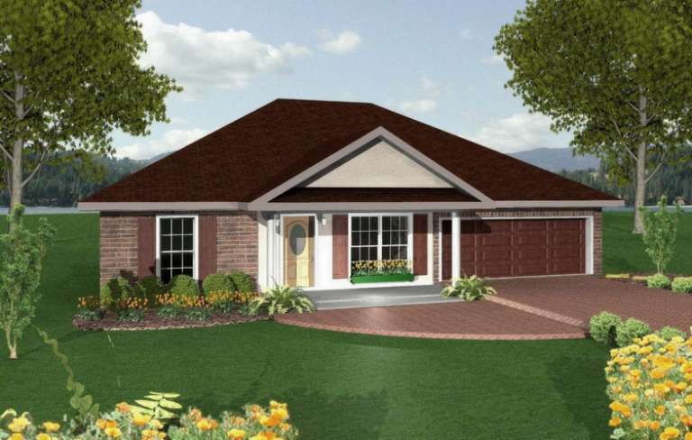 Ranch House Plan #1776-00025 Elevation Photo
