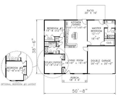 Floorplan1 for House Plan #1776-00025