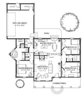 Floorplan 1 for House Plan #1776-00027