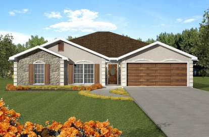 European House Plan #1776-00029 Elevation Photo