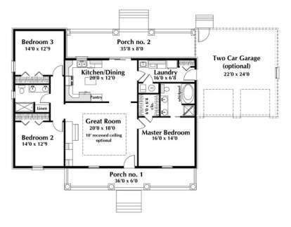 Floorplan 1 for House Plan #1776-00031