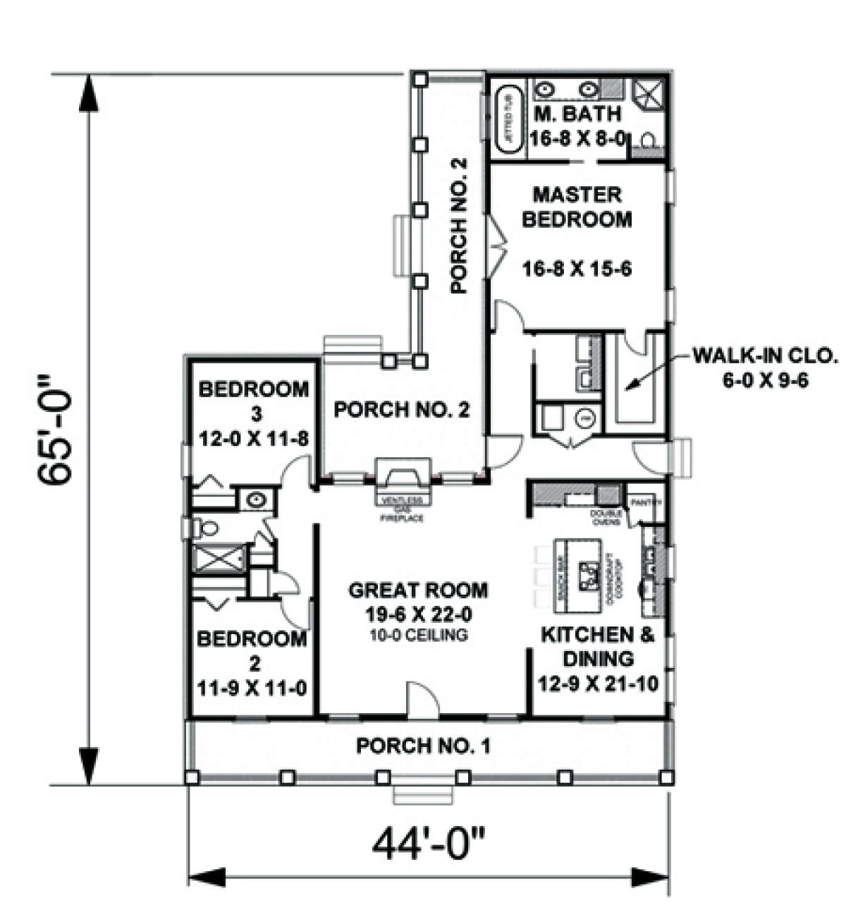 Floorplan 1 for House Plan #1776-00035