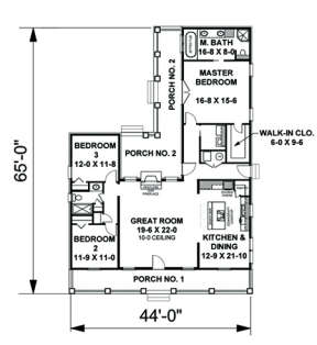 Floorplan 1 for House Plan #1776-00035