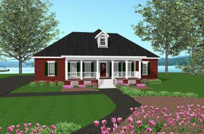 Southern House Plan #1776-00038 Elevation Photo