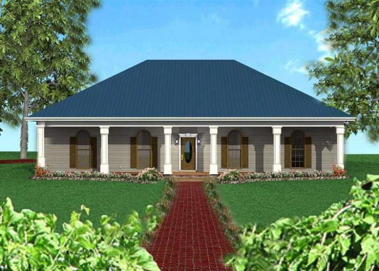 Southern House Plan #1776-00043 Elevation Photo