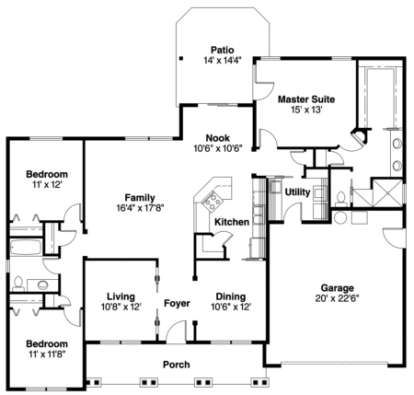 Floorplan1 for House Plan #035-00291