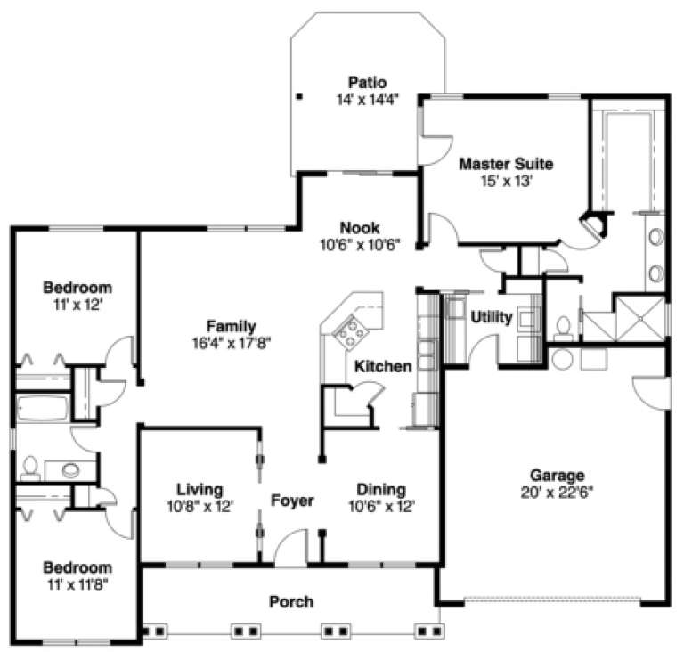 House Plan House Plan #943 Drawing 1