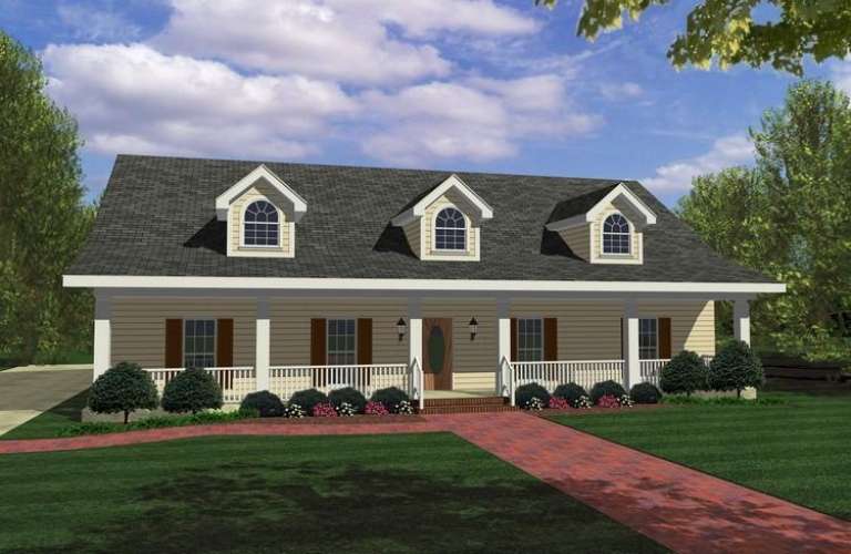 Country House Plan #1776-00044 Elevation Photo