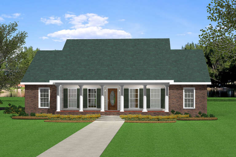House Plan House Plan #9431 Angled Front Elevation