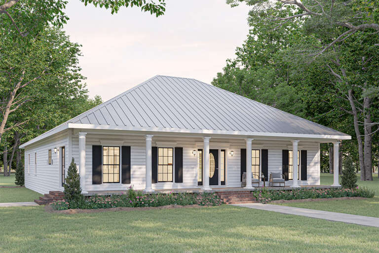 House Plan House Plan #9432 Angled Front Elevation