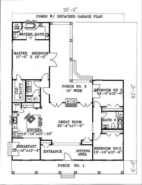 Floorplan 1 for House Plan #1776-00046