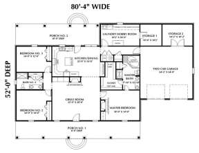 Floorplan 1 for House Plan #1776-00051