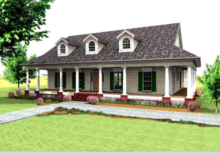 Southern House Plan #1776-00053 Elevation Photo