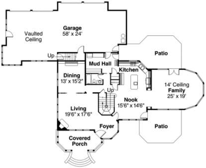 Floorplan 1 for House Plan #035-00292