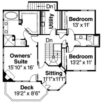 Floorplan 2 for House Plan #035-00292