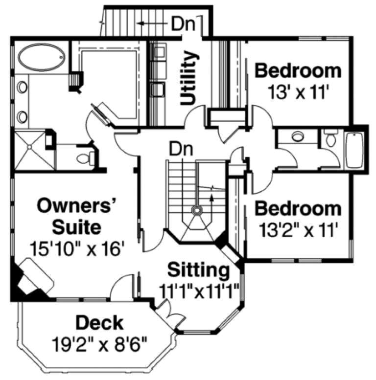 House Plan House Plan #944 Drawing 2