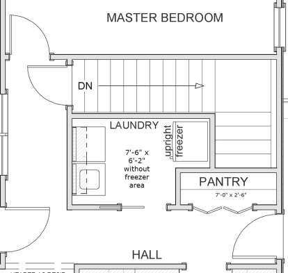 Basement Stair Location for House Plan #1776-00054