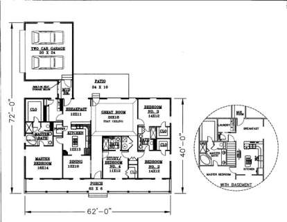 Floorplan1 for House Plan #1776-00055