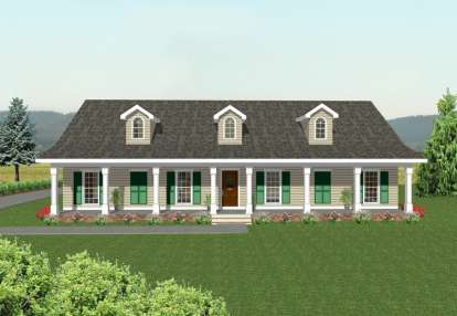 Country House Plan #1776-00056 Elevation Photo