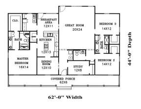 Floorplan 1 for House Plan #1776-00058