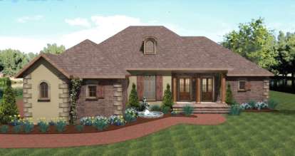 European House Plan #1776-00059 Elevation Photo